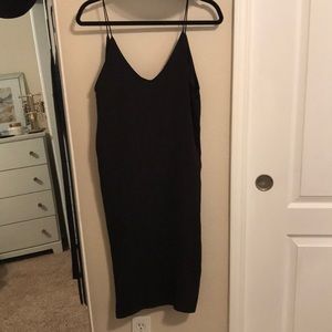 Black slip dress